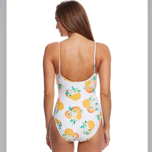 Kate Spade New York Cream Oranges Print One Piece Swimsuit Sz.M - Picture 4 of 14